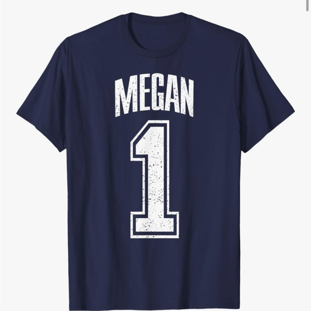 Navy Megan T-Shirt. Great for Megan Maroney concert size small and medium